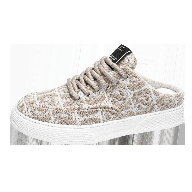 2025 New Canvas Multi Functional Summer Trendy Shoes Outdoor Breathable Casual Cloth Shoes Lazy Heerless Semi Trailer Shoes Men's Fashion Shoes