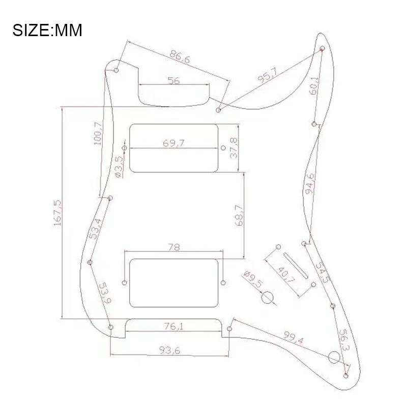 Alnico 5 HH Prewired Pickguard Coil Splitting Pickguard HH Loaded Pickguard with Humbucker Pickups Set