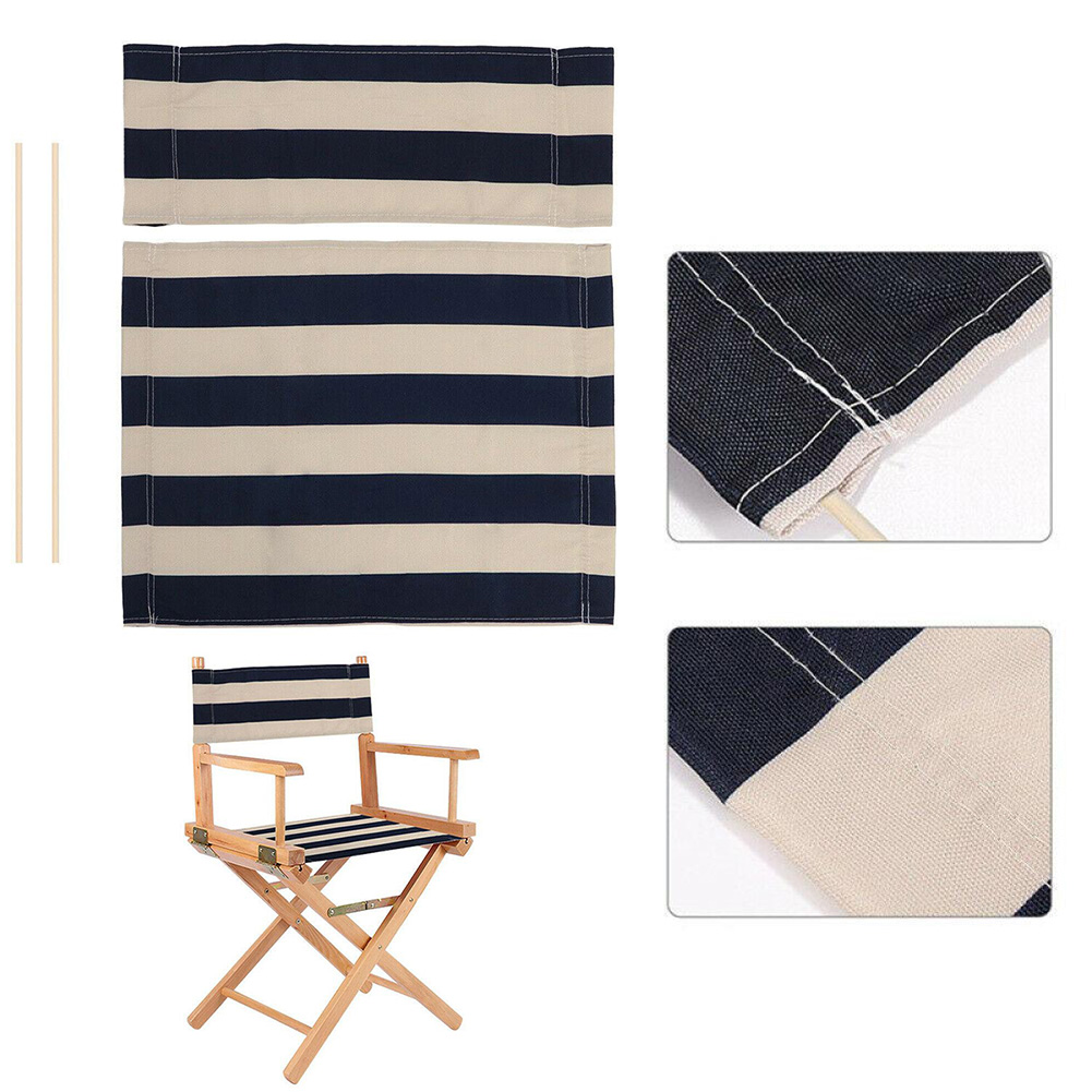 1/2Set Directors Chairs Replacement Canvas Cover Casual Seat Kit For Cross Folding Seat Home Outdoor Garden Chair Canvas Replace