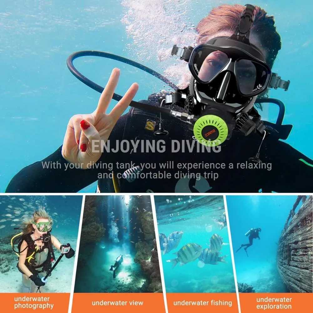 Full face diving mask for scuba diving 180 panoramic diving mask with camera installation W241109