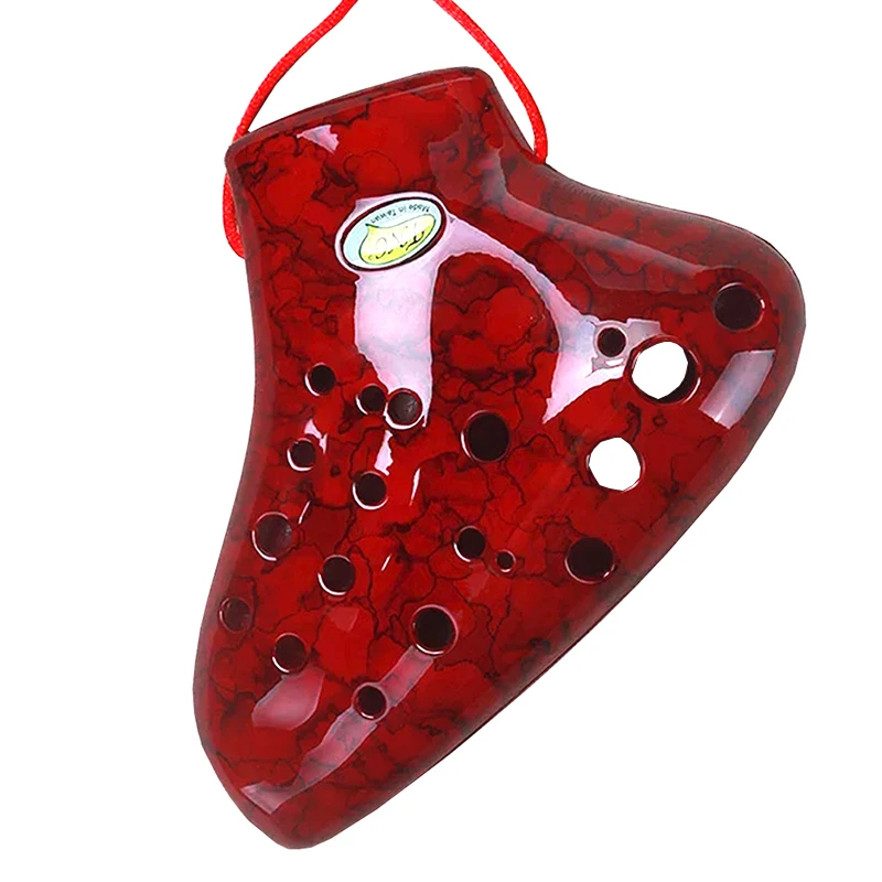 TNG Three Pipes Plastic Ocarina for Beginners, Professional Players Lovers, Alto C Musical Instruments, Blue, green, red color