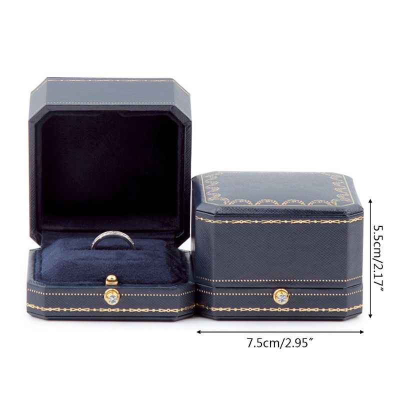 Vintage Design Luxury Ring Box Perfect Engagement Prop Valentine Wedding Gifts Storage Box