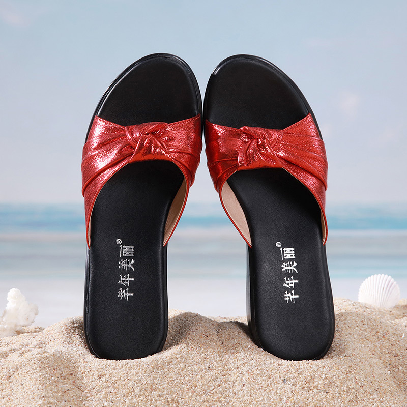 Sier Platform Heel Slippers | Plus Size 32-43 Summer 2024 Wedges for Office, Beach, Wedding
