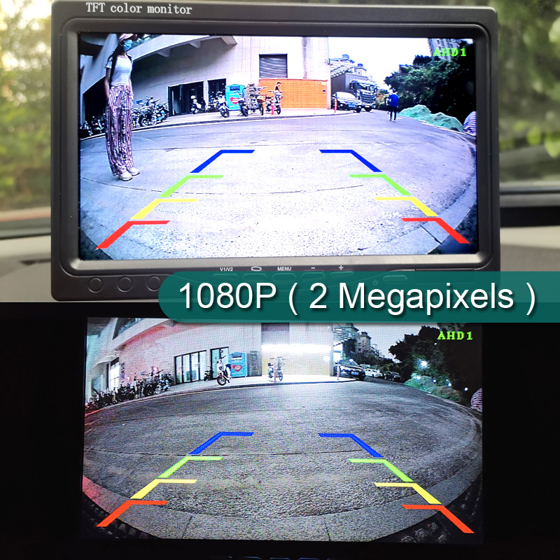 AHD HD new Car Rear Backup View Camera 170 Degrees Fisheye 1920*1080 2 Megapixels 2025 For Android DVD / AHD Monitor, Supports 720P 1080P