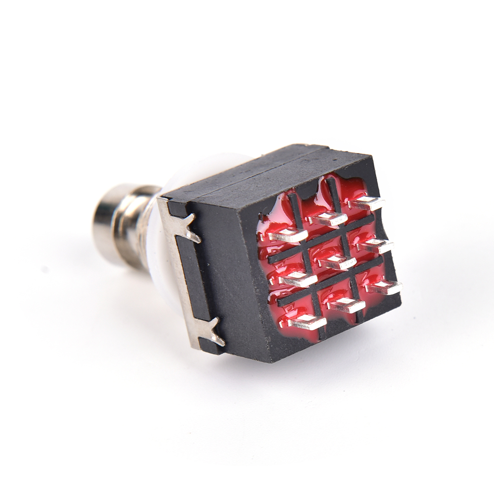 1x 9-pin Black 3PDT Guitar Effects Pedal Box Stomp Foot Metal Switch True Bypass For Electro-Harmonix, T Rex,Retro FX Etc