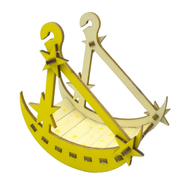 Hamster Maze Wooden Tube Tunnel Cage Seesaw House Swing Small Animals Pet Interactive Play Rest Exercise Toys for Rat Mouse Mice