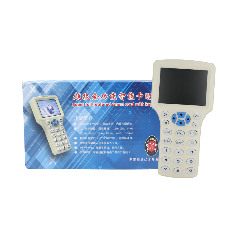 10 Frequency NFC Smart RFID Reader Writer 125KHz Copier Duplicator 13.56MHz USB-Copy Intercom Key Programmer Encrypted Key Card