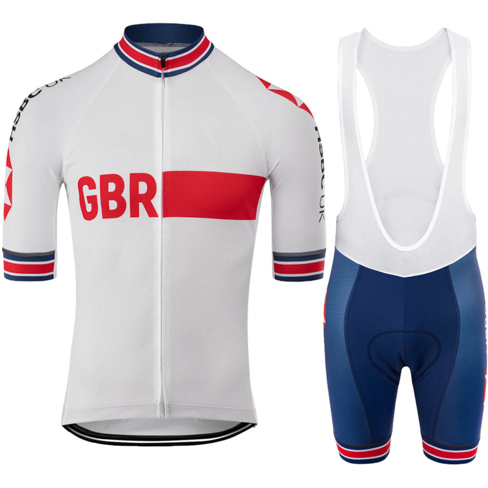 Great Britain Cycling Jersey Set UK National Team Cycling Clothing Men MTB Road Bike Shirts Suit Bicycle Bib Shorts Maillot