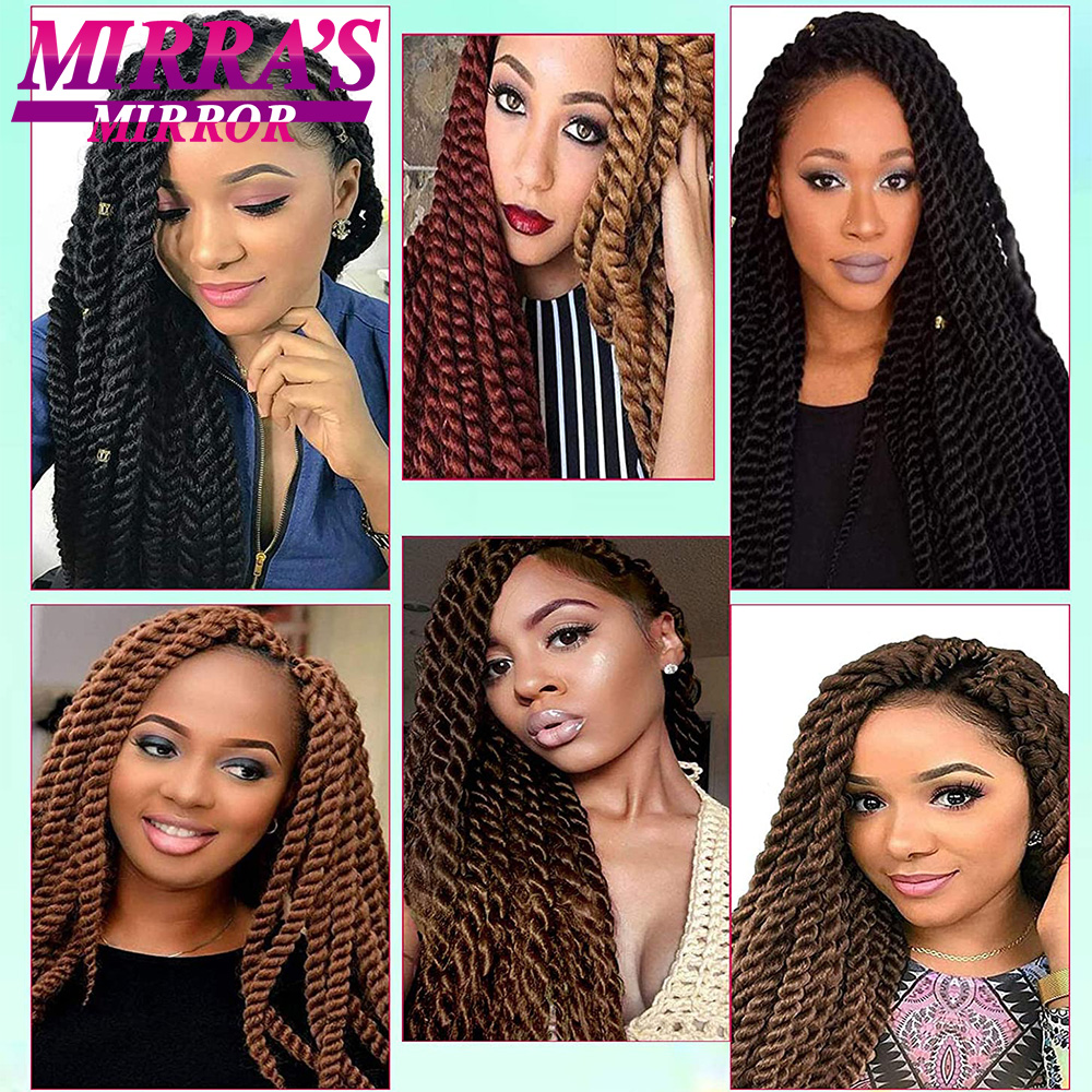 Senegalese Twist Crochet new Braid Havana Twist Crochet Hair Synthetic African Braiding Hair Extensions For Women 2025 Mirra's Mirror