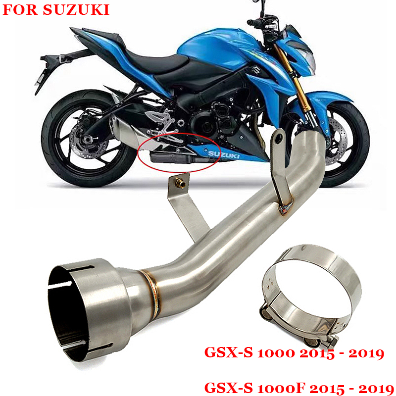 For Suzuki GSXS1000 GSX-S1000F GSX S1000 2015-2019 Years Motorcycle Exhaust System Modified Middle Intermediate Connecting Pipe