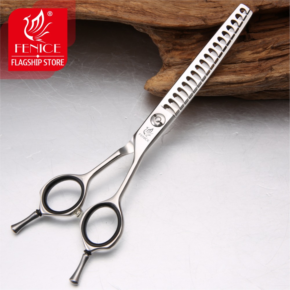 Fenice 6.5 Inch High-End Professional Pet Dog Grooming Scissors Curved Thinner Scissors Shears Thinning Rate 75%&30%