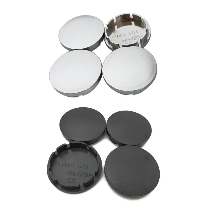4 Pcs/Set Black/Sier 56mm ABS Caps Universal Car Wheel Center Cap for Rim