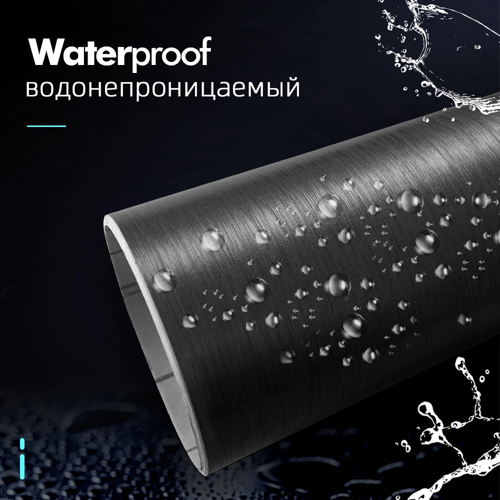 Vinyl Wrap Matt Brushed Aluminum Vinyl Wrap Film Waterproof PVC Vehicle Sticker Air Release Grey Matt Brushed Car Accessories