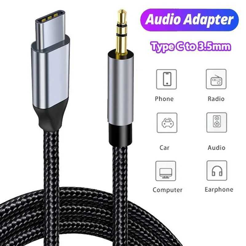 AUX Audio Cable Type-C USB C to 3.5mm Jack AUX Cord Car Speaker Headphone Adapter for Type-C ConverterLX241113