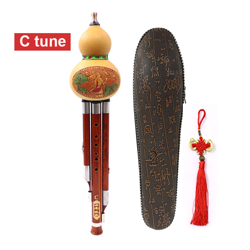 Hulusi 3-tone C-tune Flute Woodwind Instrument B-tune Hulusi Traditional Chinese Musical Instrument With Special Box