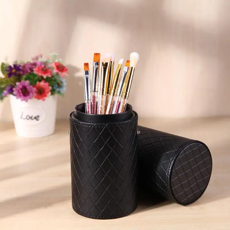 dfbdc Holder Makeup PU Leather Storage Cosmetic Cup Case Box for Brush Pen Make up opslag houder