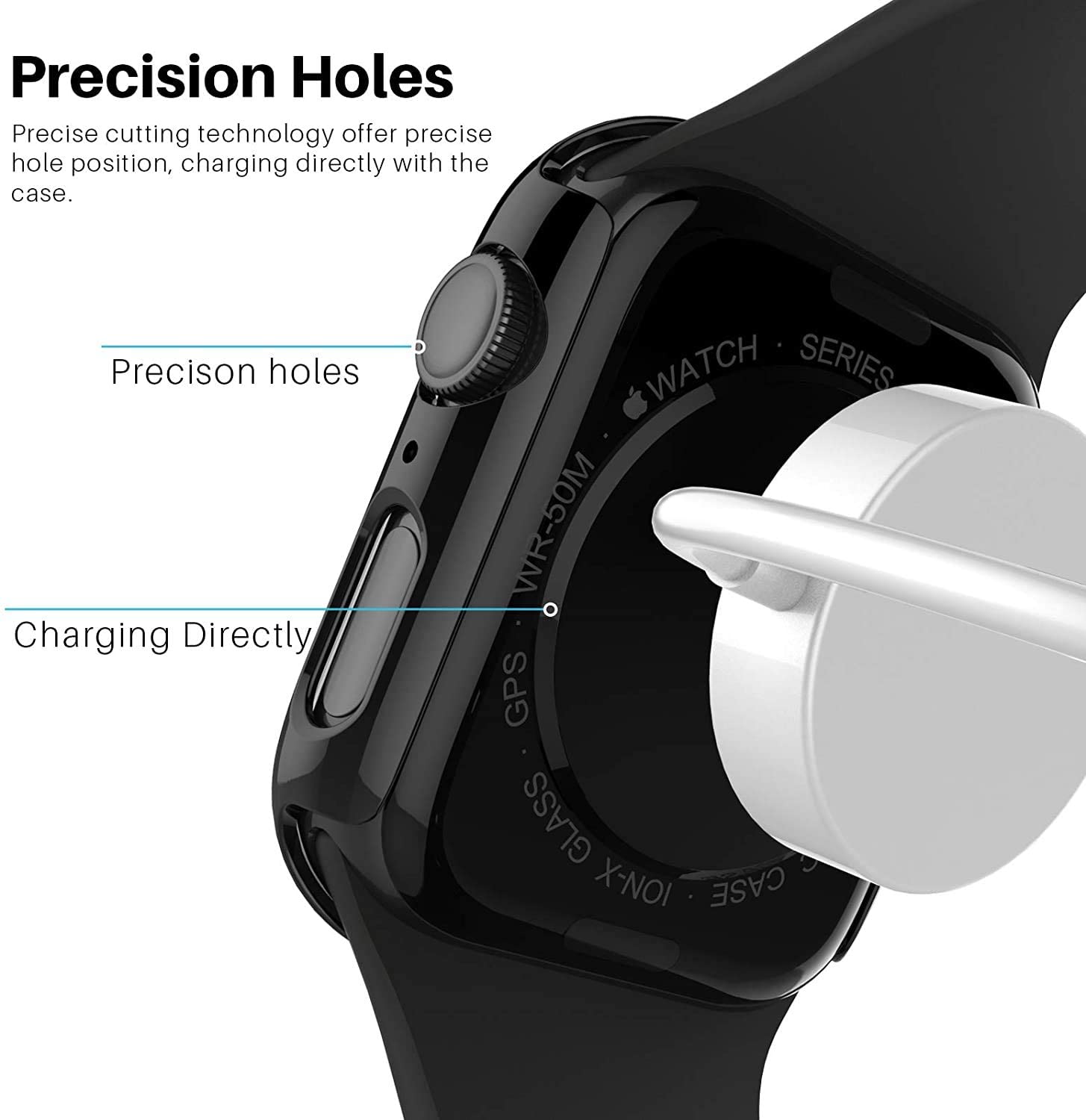 Glass+Cover For Apple Watch case 45mm 41mm 44mm 40mm 42mm iWatch Accessories Screen Protector Apple watch series 3 4 5 6 SE 7 8