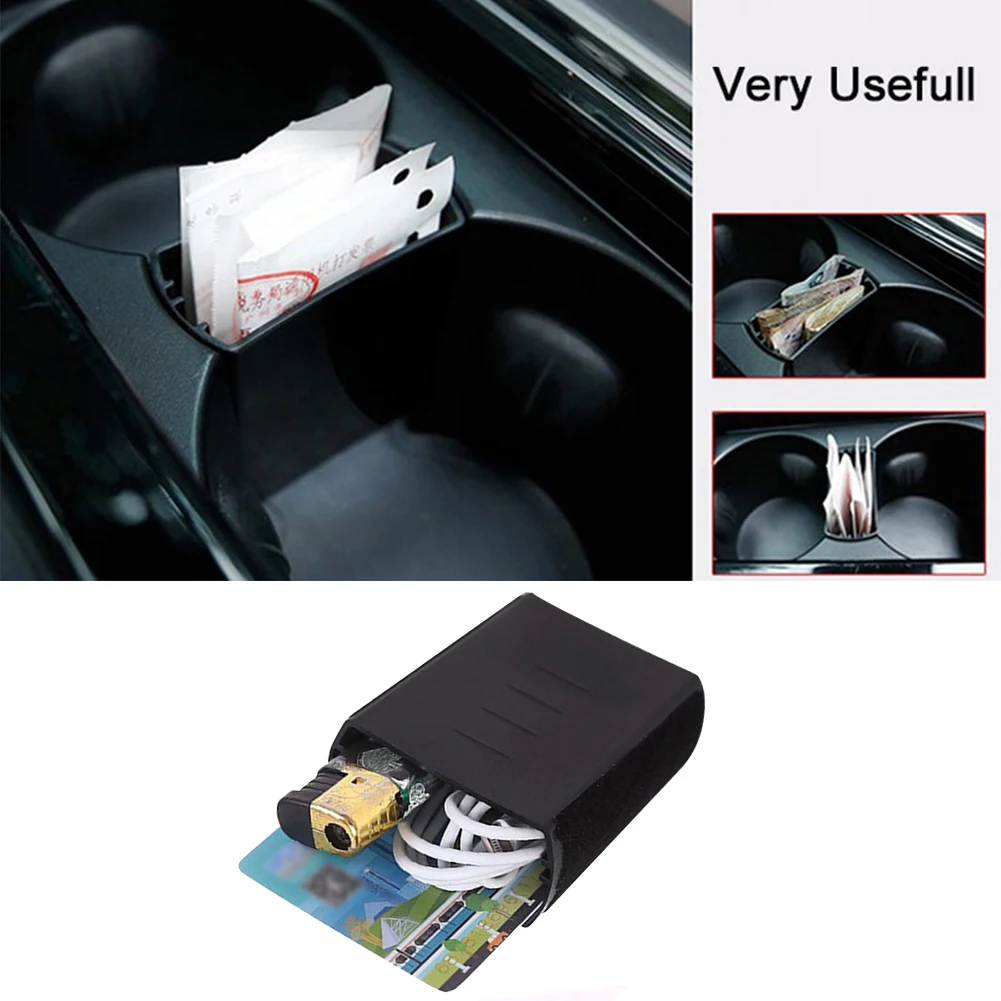 Car Styling Interior Storage Box Cup Holder Tray ABS Sundries Bracket Car Organizer Box for Jaguar XEL / XFL / F-PACE 2016-2019