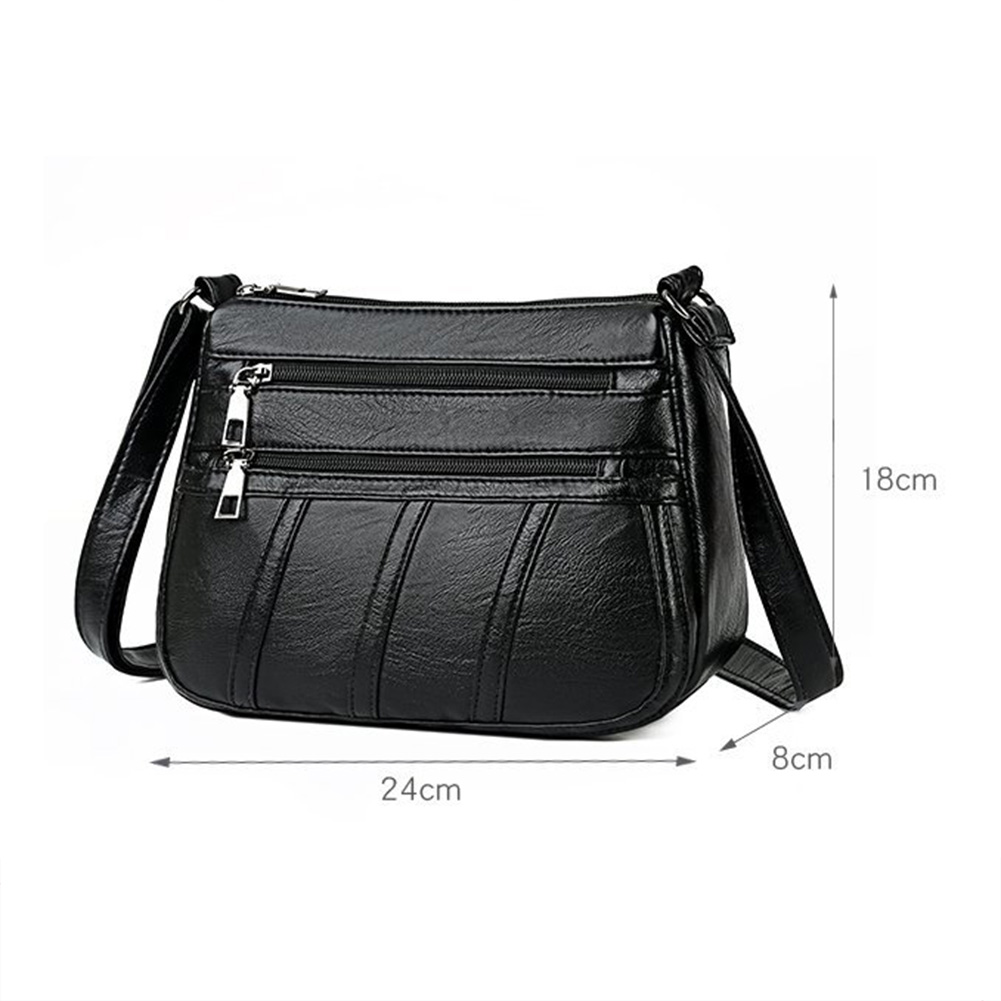 Fashion Exquisite Shopping Bag Women Leather Shoulder Bag Multi-pocket Mother Female Zipper Crossbody Handbags