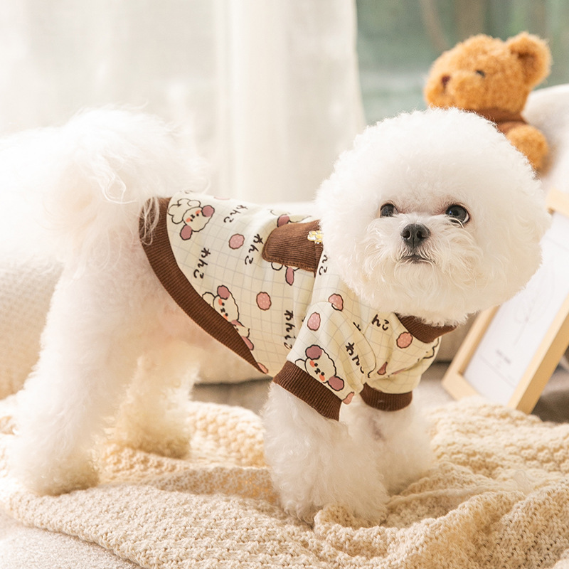 Dropshipping Cute Soft Cotton Pet Apparel Dog Clothes for Yorkies Chihuahua
