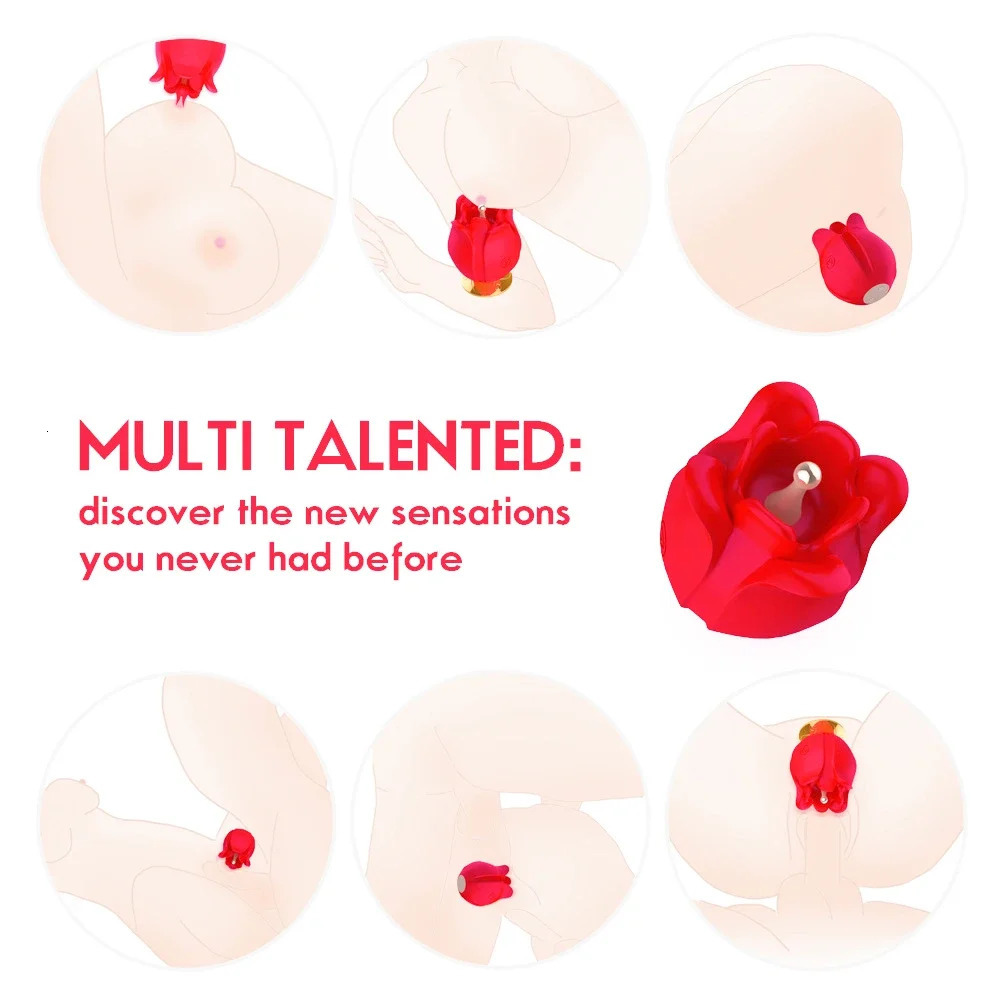 Tulip Shaped Clitoris Vibrator Powerful Clitoral Nipple Clips Massager Sex Toys for Woman Stimulation Rose Vibrators 240403