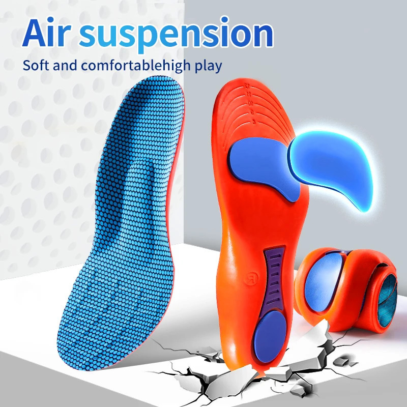 Orthopedic Insoles for Feet Sport Shock-absorbing Insole for Shoes Arch Support Plantar Fasciitis Templates Pads Men Women Sole 240329
