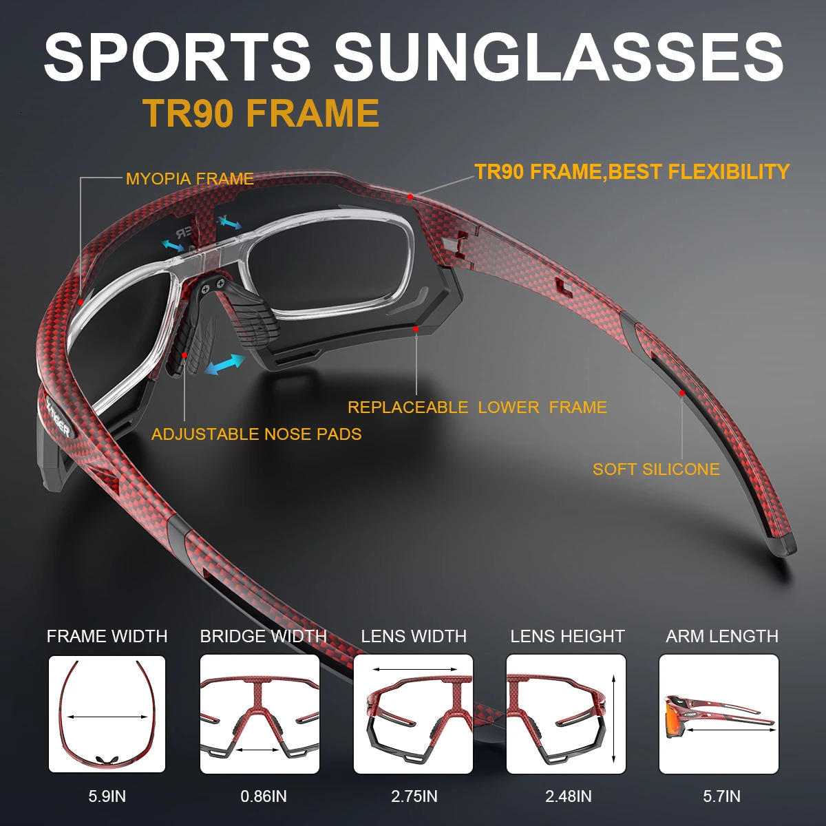 X-TIGER Cycling Glasses UV400 Pochromic Cycling Sunglasses Sports Polarized Mens Sunglasses MTB Racing Bike Glasses Eyewear 240402