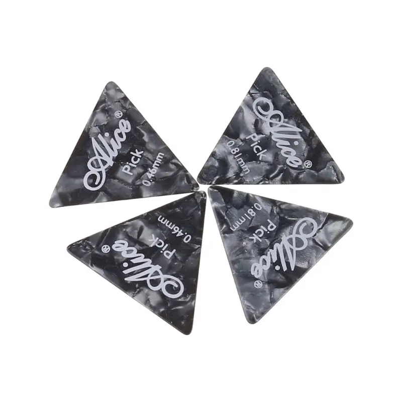 12pcs Celluloid Guitar Picks Big Triangle Pick Strumming Folk 0.46 0.71 0.81mm