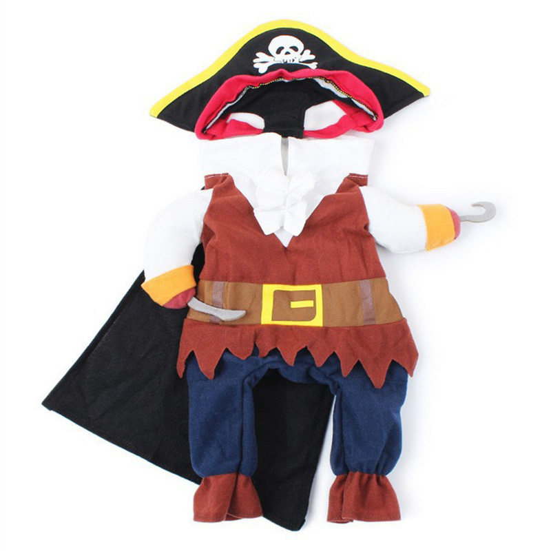 Dog Cat Funny Cosplay Clothes For Small Medium Dogs Cats Creative Novelty Halloween Pirate Costume French Bulldog Jacket Coat