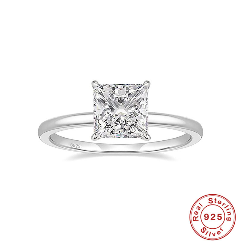 love designer for women sterling sier inlaid CZ dia ring daughter girl wed engagement rings mens jewelry woman Christmas valentines day gift