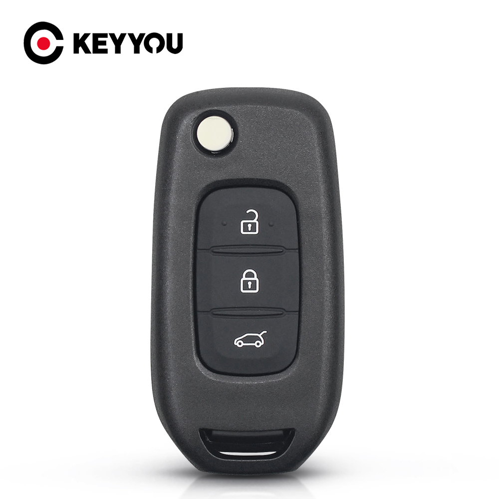 new KEYYOU 2/3 Buttons Flip Folding Remote Car Key Case Shell For Renault Dacia Logan Sandero Lodgy Dokker Duster 2025 2016 Uncut Blade