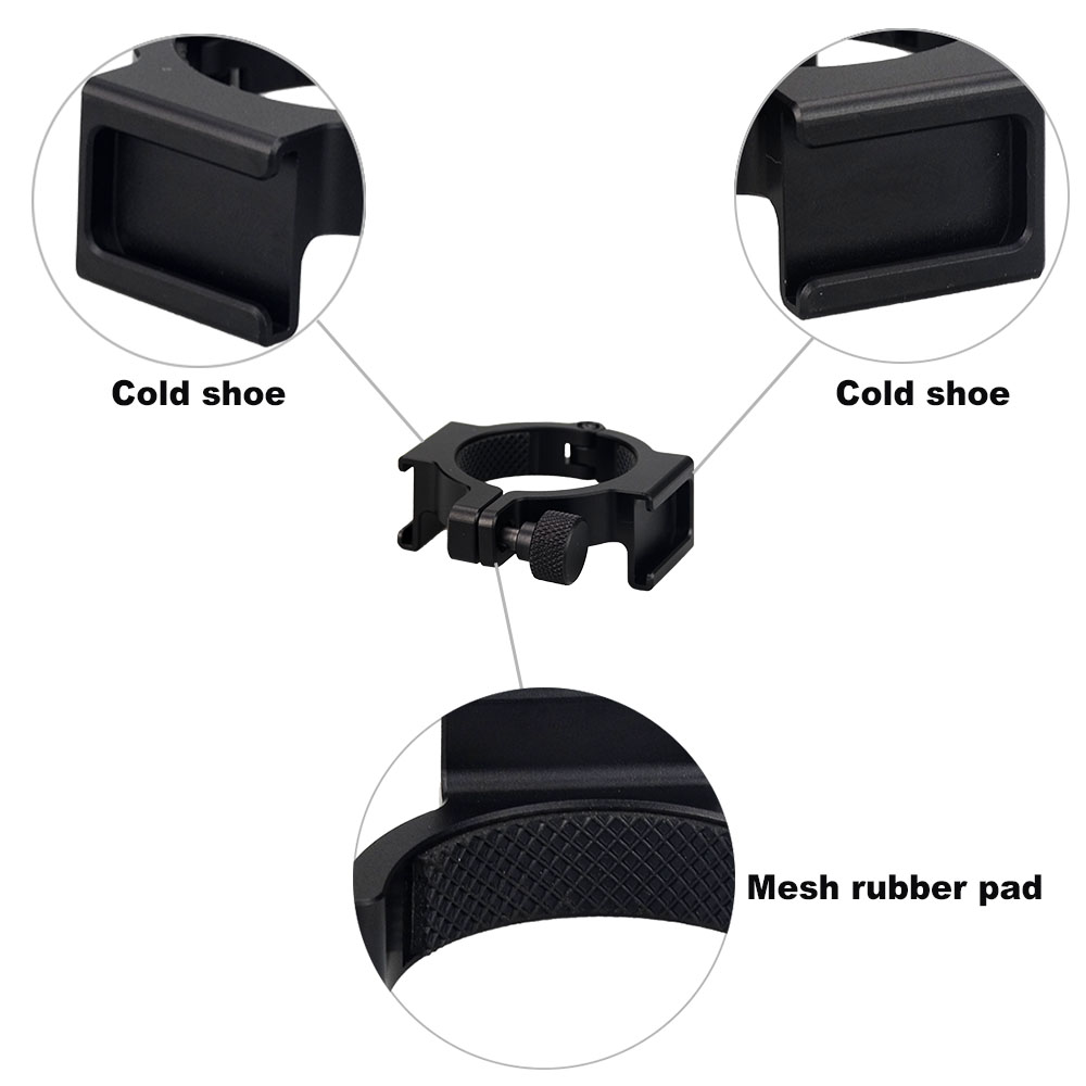 MAGICRIG Cold Shoe Adapter Ring Mount Applied for Mount Microphone LED Video Light Filmmaker Vlog, for Hohem iSteady Mobile/Plus