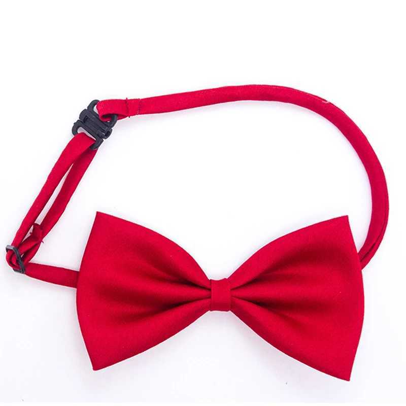 Black Neck Tiebow for Boys Girls Toddler Adjustable Solid Bow Tie Party Wedding Childrens Accories Not Afraid of CreasesX241109