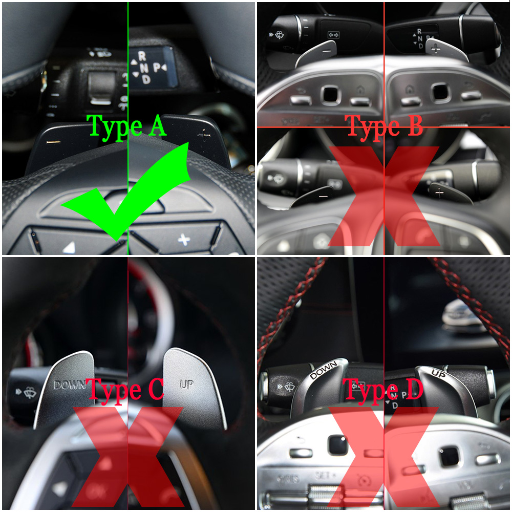 For Mercedes-Benz A Class A180 A200 A220 A250 W176 2013-2015 Car Steering Wheel Shift Paddle Aluminum Alloy Car Styling Extender