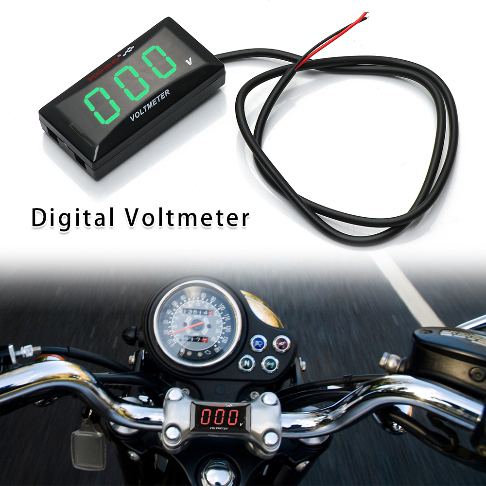 1PC Motorcycle Digital Voltmeter 056 Inch new LED Display Tester Panel Reverse Connection Protect Ammeter Volt Voltage 2025 Meter 12V-150