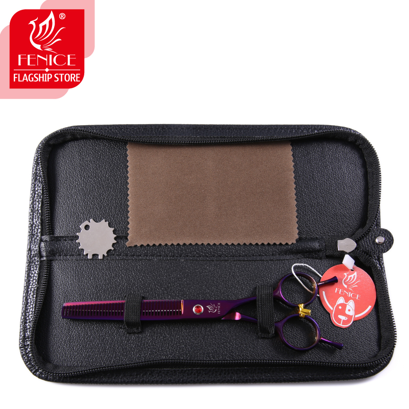 Fenice 6.5/7 inch Professional Pet Dog Grooming Scissors Thinning Shears Thinning Rate about 25-30%