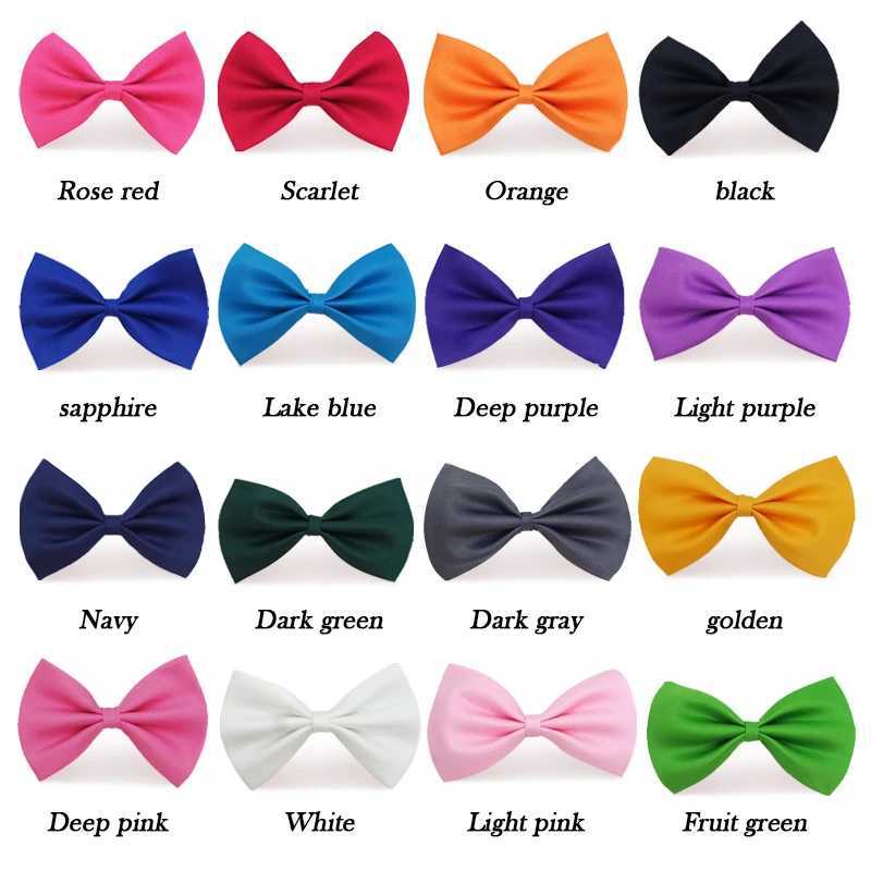 Black Neck Tiebow for Boys Girls Toddler Adjustable Solid Bow Tie Party Wedding Childrens Accories Not Afraid of CreasesX241109