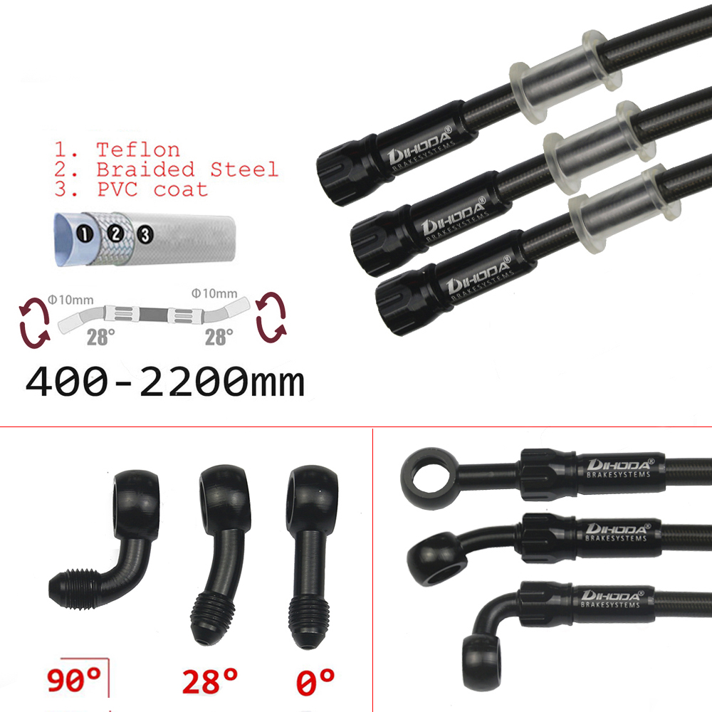 Braided Brake Hose Motorcycle AN3 Hydraulic Clutch Tube Master Cylinder Brake new Oil DOT Pipe Reinforced 2025 ATV Dirt Pit Racing Bike