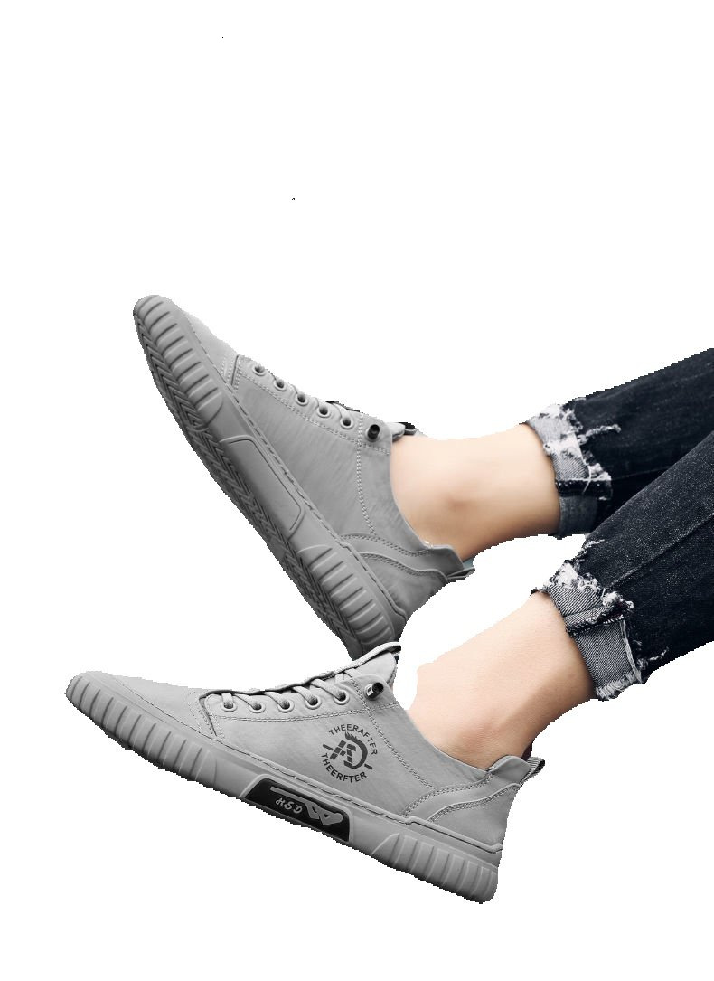 Men's Winter Breathable Thin Anti Odor Old Beijing Cloth One Foot Casual Board Shoes Ice Silk Canvas Driving Trendy Shoes