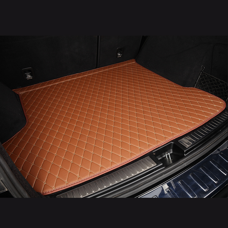 Durable Custom Leather Colorful Car Trunk Boot Mat For Skoda Enyaq iV 2020 2021 2022 2023 Auto Carpet Accessories Interior Parts