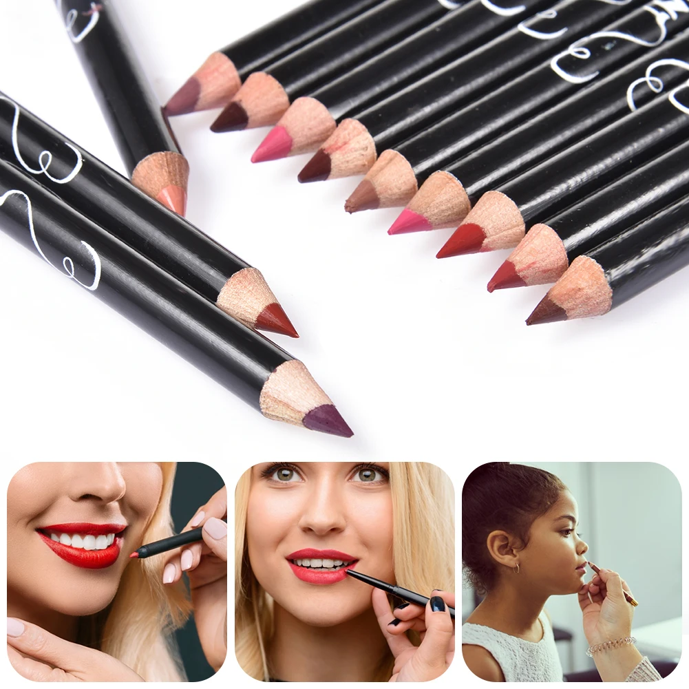 ab d Liner Pencil Colors Set Waterproof Lip Brand New Professional Long Lasting Moisturizing Lipliner Lips Makeup Tools For Women liner s