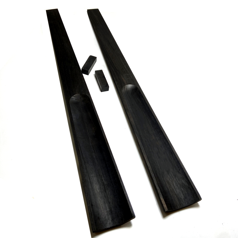1pc Excellent black Indonesia grade A ebony cello fingerboard replace 4/4 3/4 1/2 1/4 cello fretboard with Top Nut,cello Parts