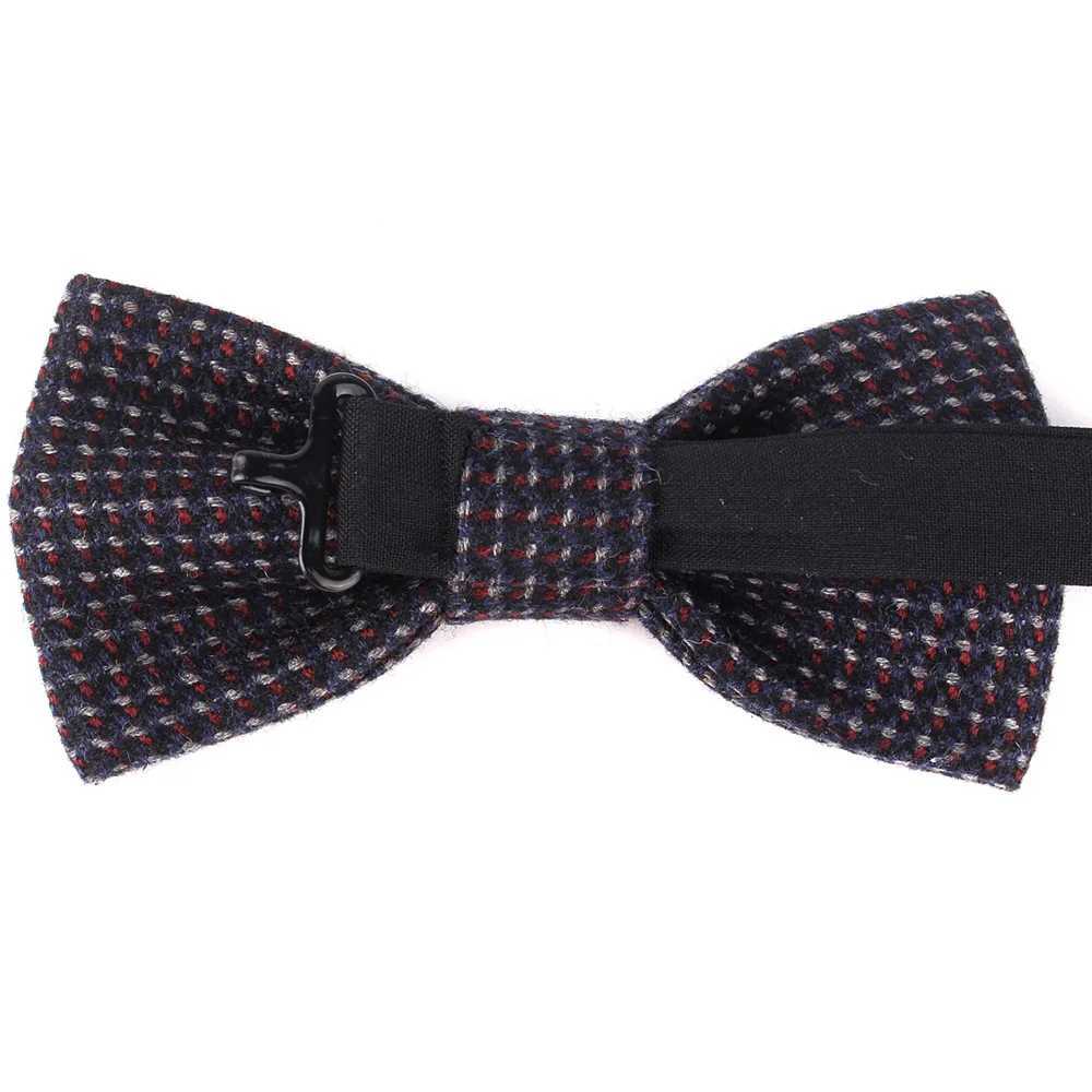 New Woolen Winter tie Men Women knot Adult Mens Wool Bow Ties Cravats Party Groom Bowties For GiftsX241109