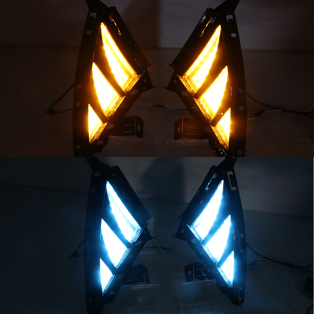 2PCS Auto LED DRL Daytime 2025 Running Light Fog Lamp Turn Signal Light Assembly for Hyundai Elantra 2020 new 2021 2022