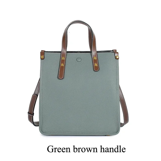 Hot Sale Blue Large Tote 100% Real Women Handbag Office Business Ladies Shoulder Bag Cowhide T Leather Briefcase Zipper Style Genuine Leather BagVoyag