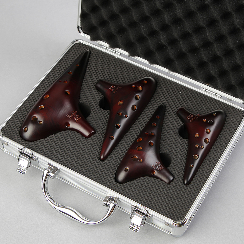 SevenAngel 12 Hole High Quality Ocarina 4 Pcs/set Flute Key of Alto C, SC, SG, SF Okarina with Gift Case Musical Instrument
