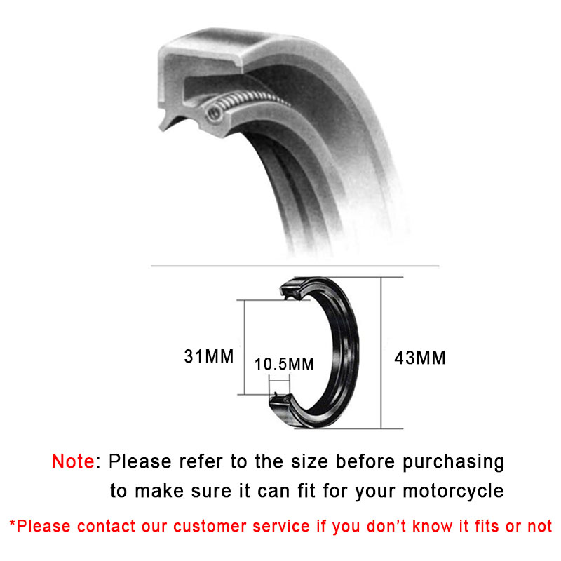 For CPI TAIWAN ARAGON 50 ARAGON 50 GP FORMULA 50 OLIVER 50 31X43X10.5 Front Fork Shock Absorber Oil Seals Motorcycle