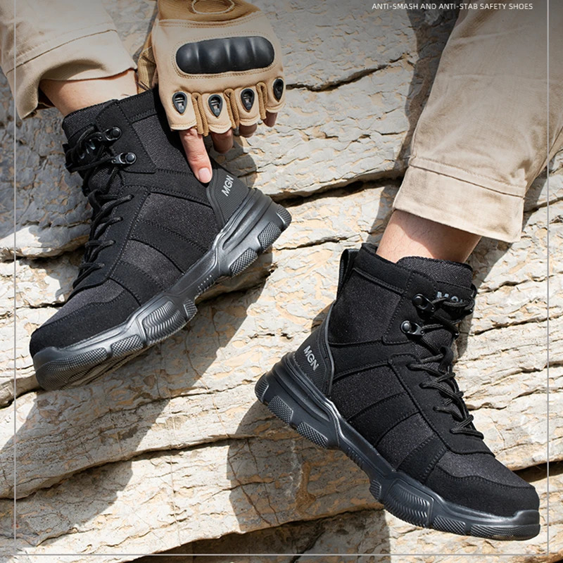 Work Boots Indestructible Comfortable Safety Shoes Men Steel Toe Shoes Sneakers Male Footwear Shoes Women Non Slip Work Shoes 241108
