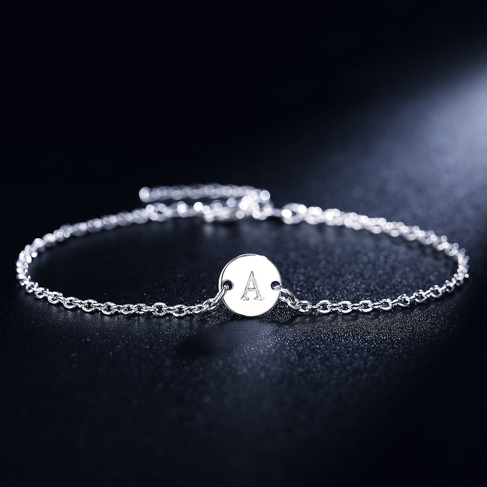 New 925 Sterling Silver Bracelet 26 Letters Exquisite Bracelet For Woman Charm Jewelry Wedding Gift