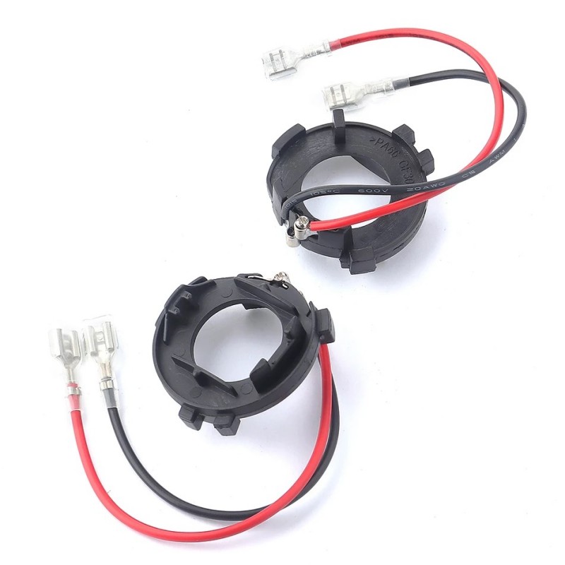 2Pcs H7 LED Headlight Bulb Base Holder Retainer Headlamp Socket Adapter For Golf 7 MK7